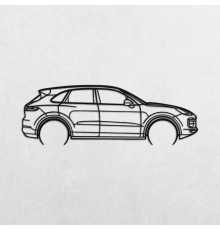 Деревянные панно силуэт PORSCHE CAYENNE TURBO