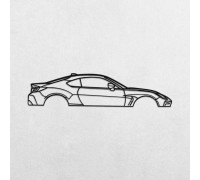 Wooden panels with the silhouette of the Toyota GR86 Wooden panels with the silhouette of the Toyota GR86