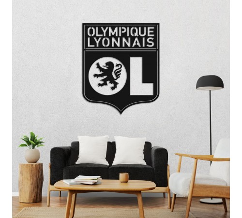 Деревянные панно эмблема Olympique Lyonnais Олимпик Лион Деревянные панно эмблема Olympique Lyonnais Олимпик Лион