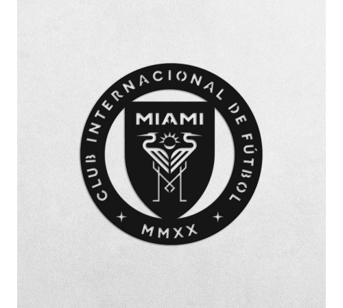 Деревянные панно эмблема Inter Miami CF Интер Майами Деревянные панно эмблема Inter Miami CF Интер Майами