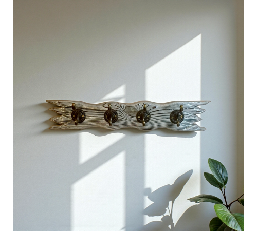 Настінна гумова вішалка з фактурної сосни 1100, олія-віск