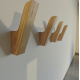 Настінні дерев'яні гачки для одягу, головних уборів, сумок